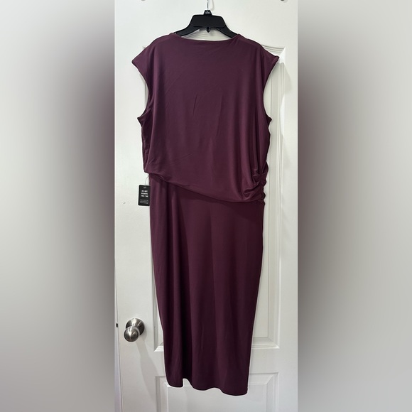 Express Elegant Purple Draped Dress - Size Medium - Picture 2 of 10